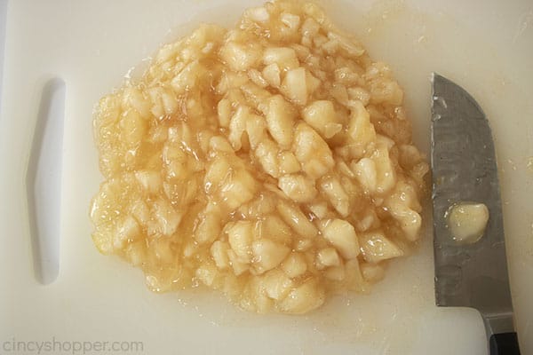 Diced apple pie filling