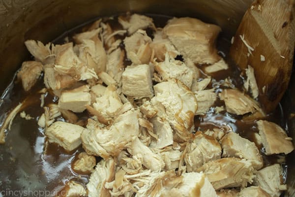 Chicken added back to Teriyaki sauce