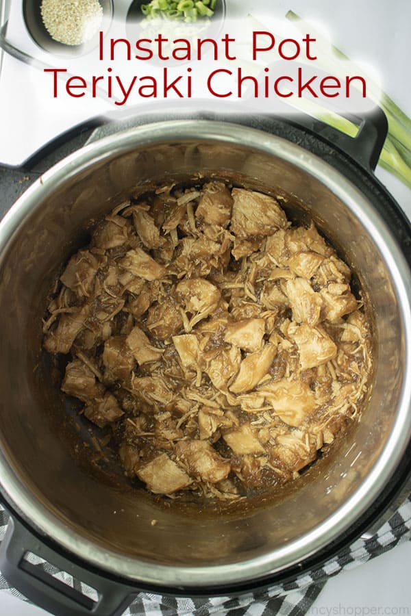 Text on image Instant Pot Teriyaki Chicken