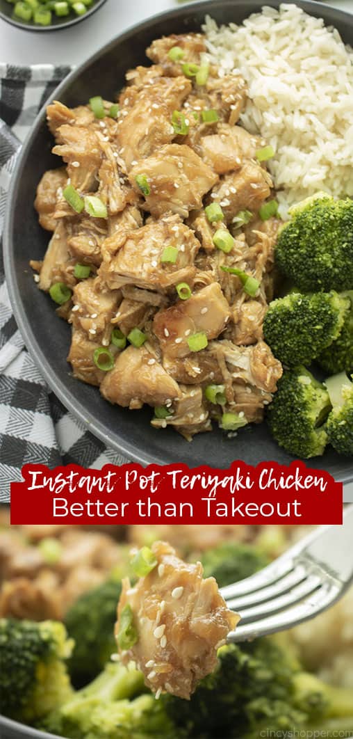 Instant pot teriyaki chicken with bottled sauce and online rice