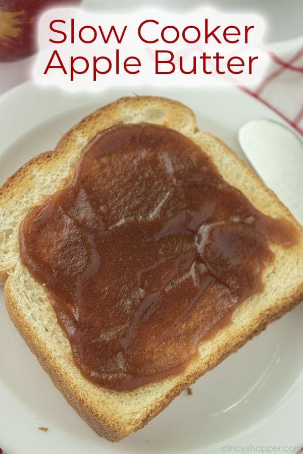 Text on image Slow Cooker Apple Butter