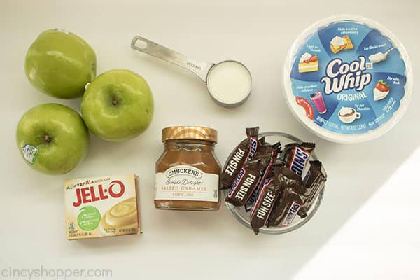 Snicker Apple Salad ingredients