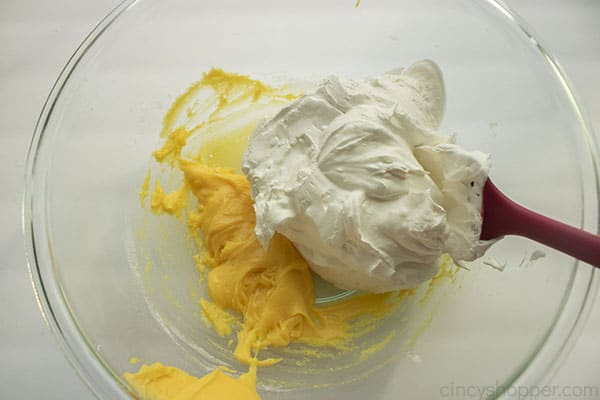 Cool Whip added to pudding mixture