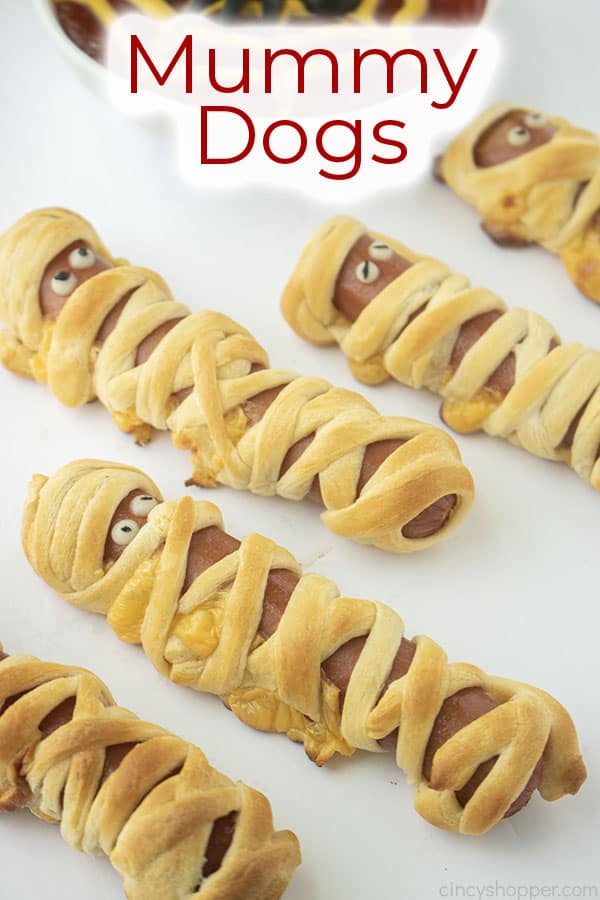 Text on image Mummy Dogs
