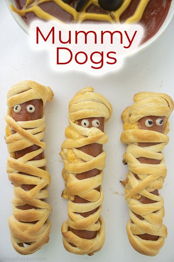 Text on image Mummy Dogs