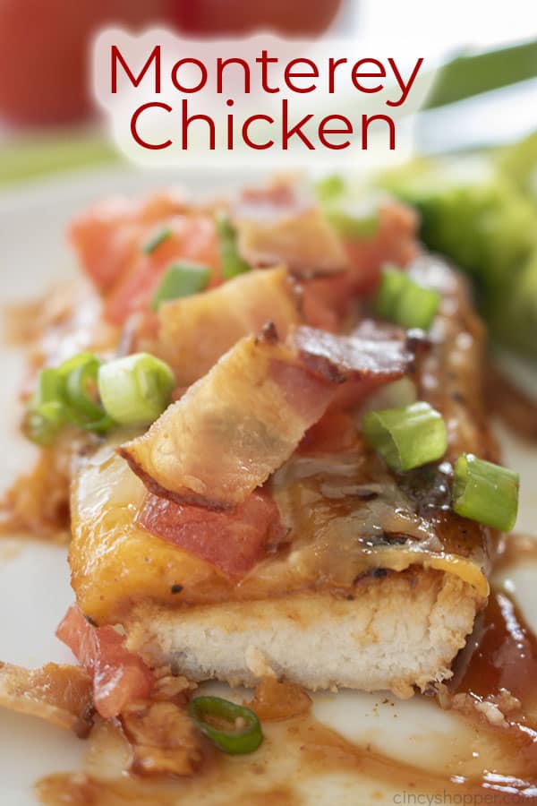 Text on image Monterey Chicken