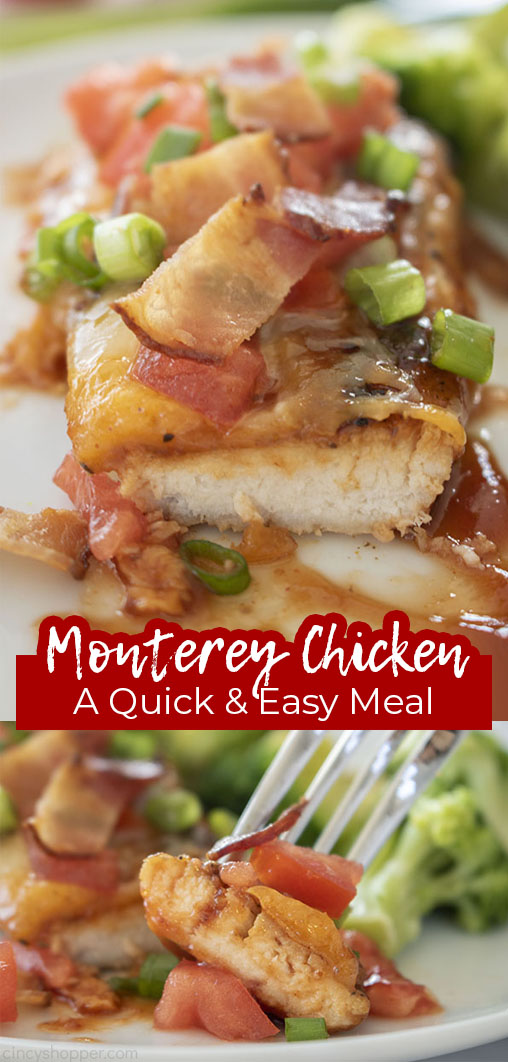 Long pin collage Monterey Chicken a Quick & Easy Meal - Chili's CopyCat