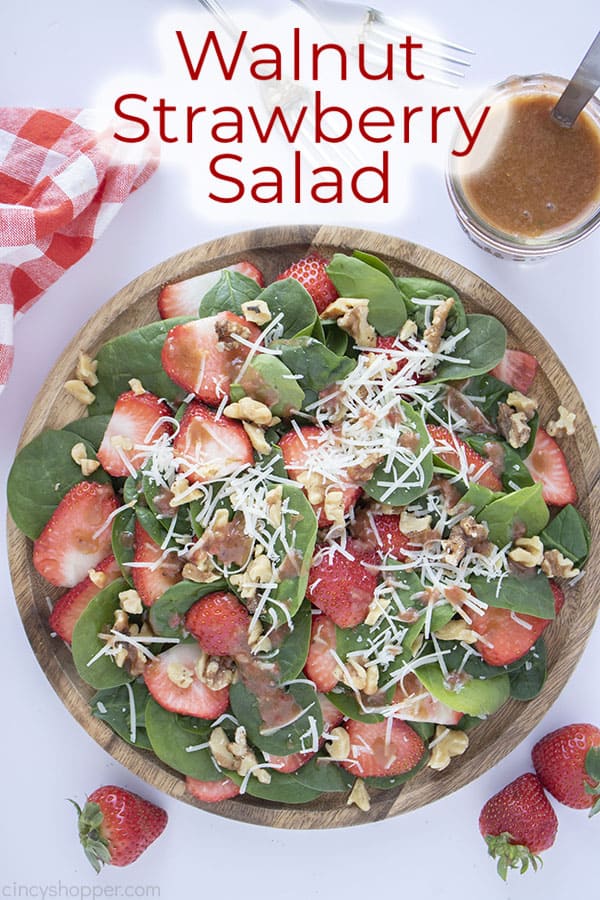 Text on image Walnut Strawberry Salad