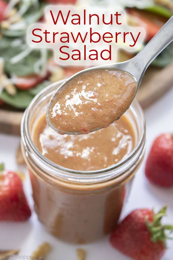 Text on image Strawberry Walnut Salad