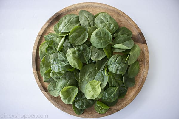 Baby spinach on a plate