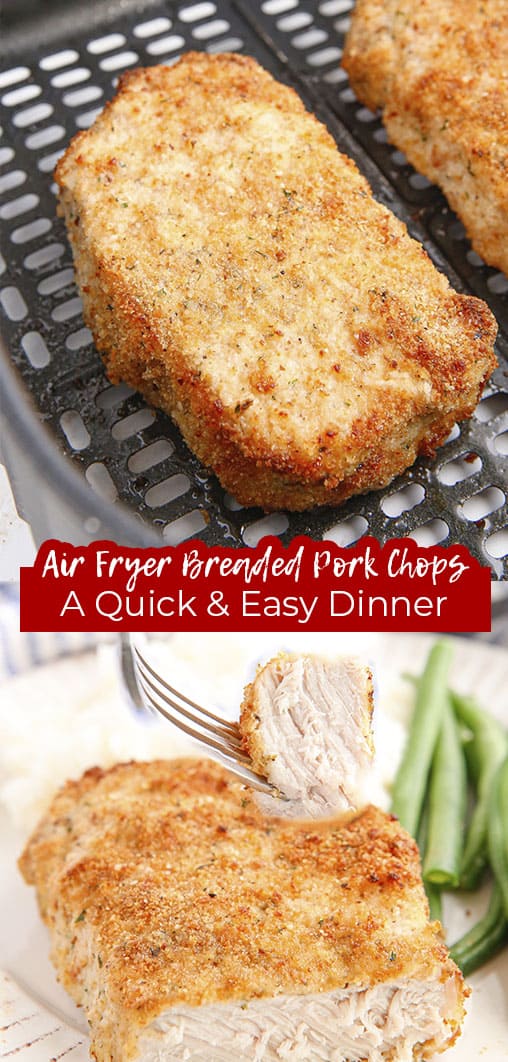 Long pin Air Fryer Breaded Pork Chops A quick & easy Dinner