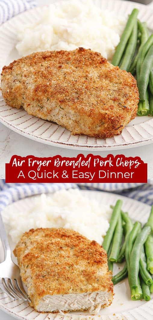 Long pin Air Fryer Breaded Pork Chops A quick & easy Dinner