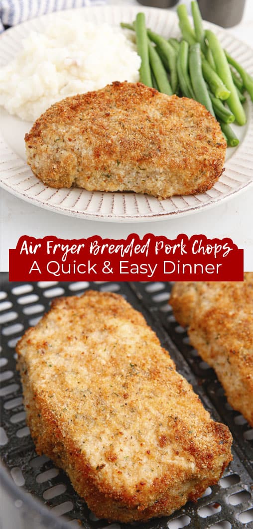 Long pin Air Fryer Breaded Pork Chops A quick & easy Dinner