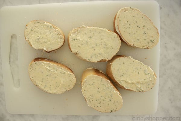 Garlic Butter Spread on bread