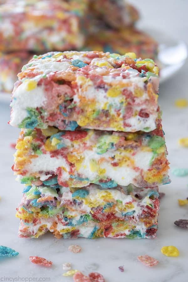 Fruity Pebbles Treats with Marshmallows