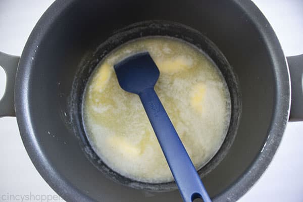 Melted butter for cereal bars