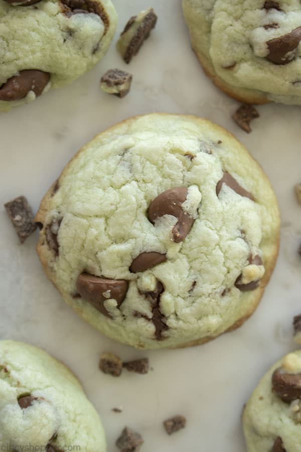 Mint Chocolate Chip Cookies with Andes