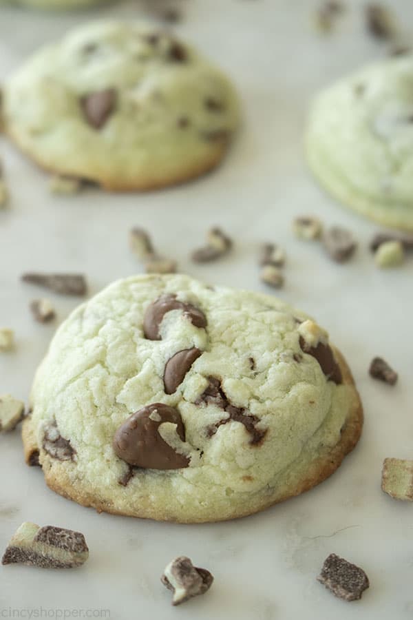 Chewy Mint Chip Cookies