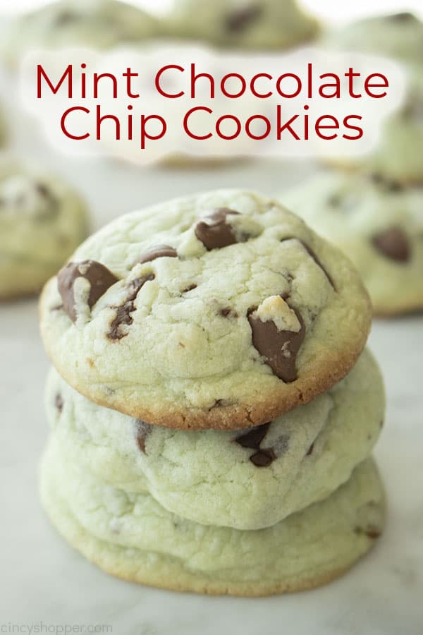 Text on Mint Chocolate Chip Cookies