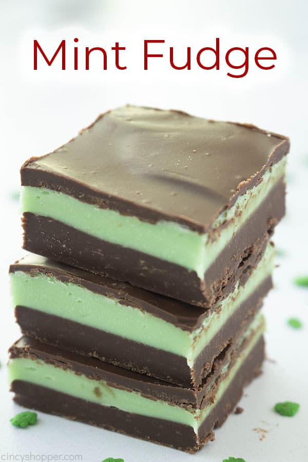 Text on image Mint Fudge