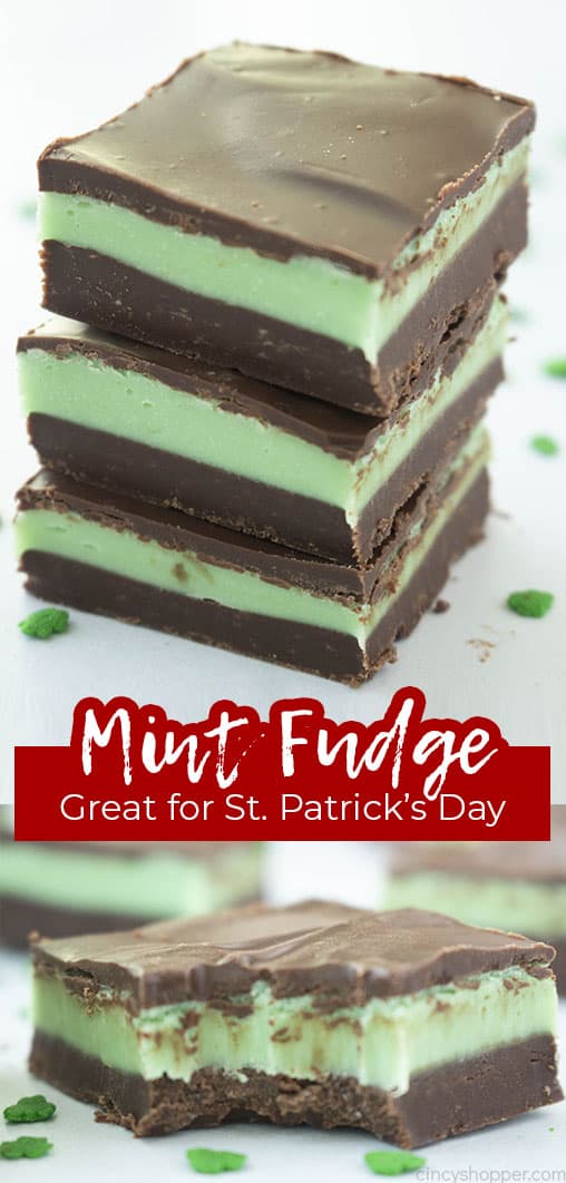 Long pine Mint Fudge Great for St. Patrick's Day