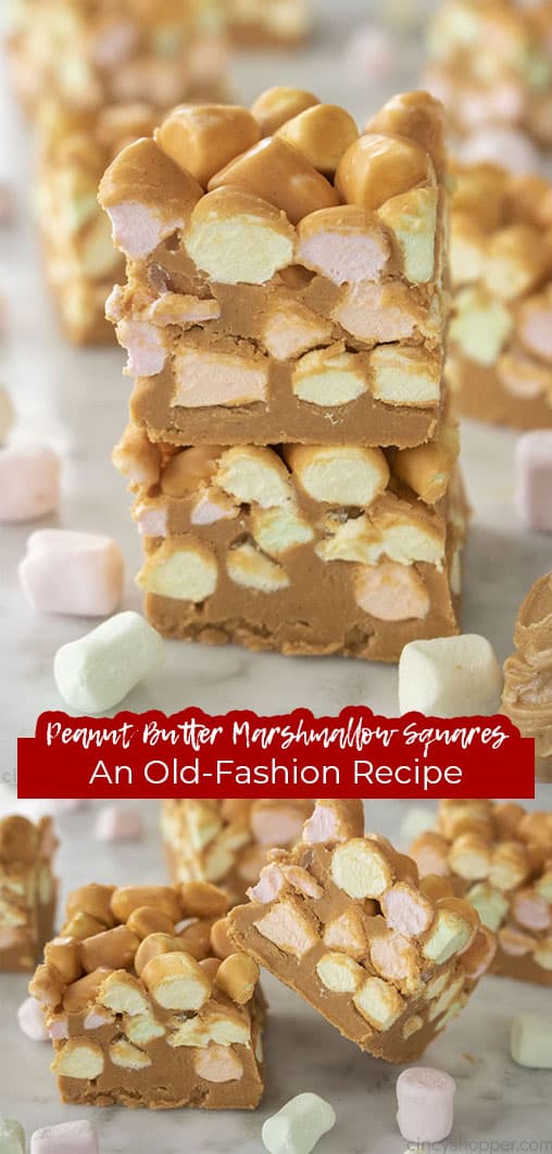 Long pin Peanut Butter Marshmallow Squares An Old Fashioned Recipe