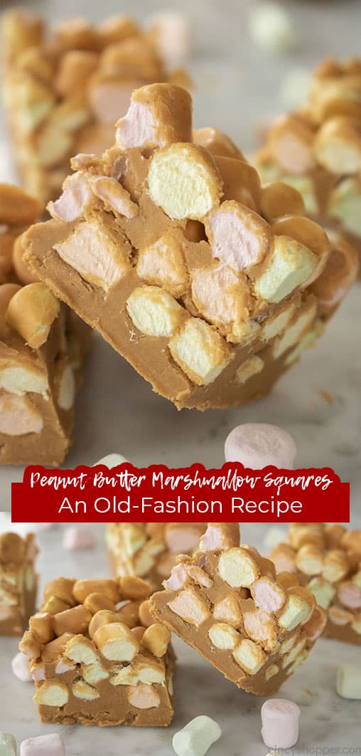 Long pin Peanut Butter Marshmallow Squares An Old Fashioned Recipe