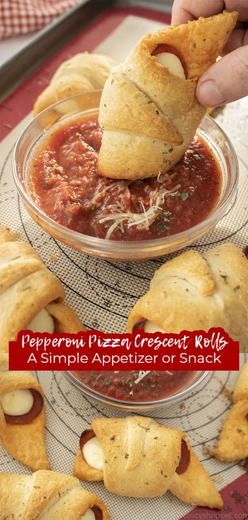 Long pin Pepperoni Pizza Crescent Rolls A Simple Appetizer or Snack