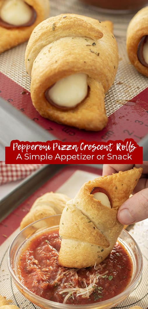 Long pin Pepperoni Pizza Crescent Rolls A Simple Appetizer or Snack