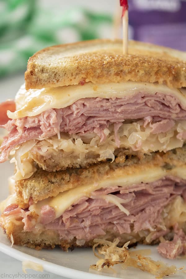 Corned Beef Reuben Sandwich on a plate