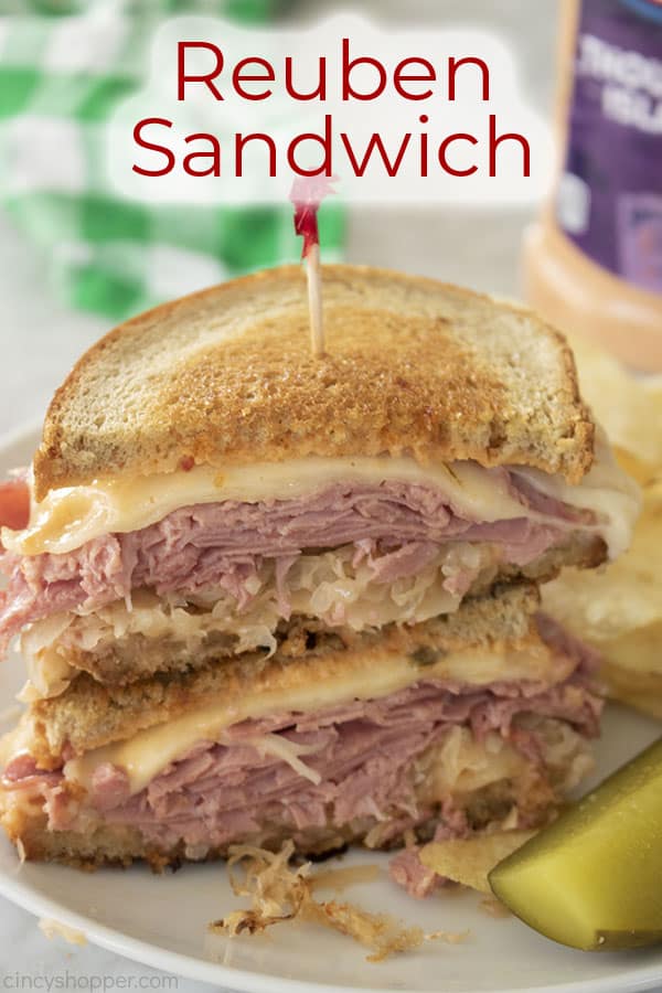 Text on image Reuben Sandwich