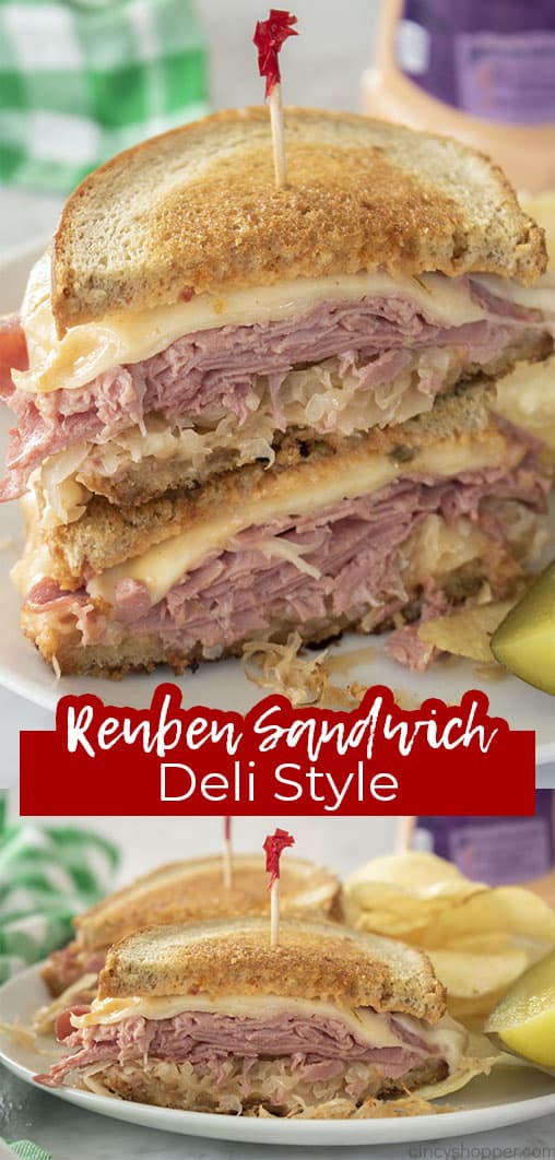 Long pin Reuben Sandwich Deli Style