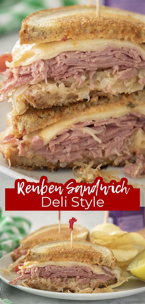 Long pin Reuben Sandwich Deli Style