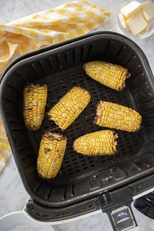 Air Fryer Frozen Corn On The Cob (extra buttery)