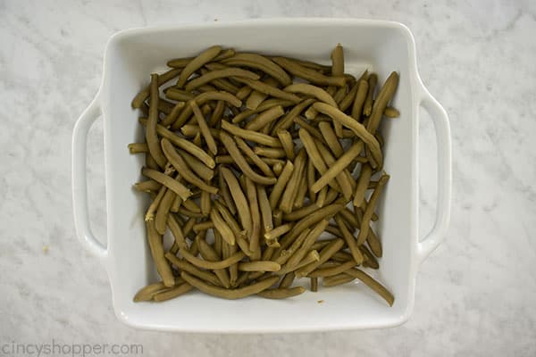 Green Beans in casserole dish