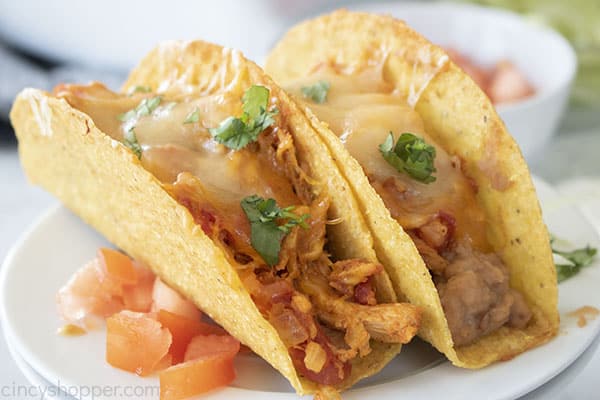 Hard shell oven chicken tacos 