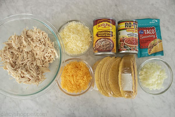 Ingredients for Chicken Taco Recipe