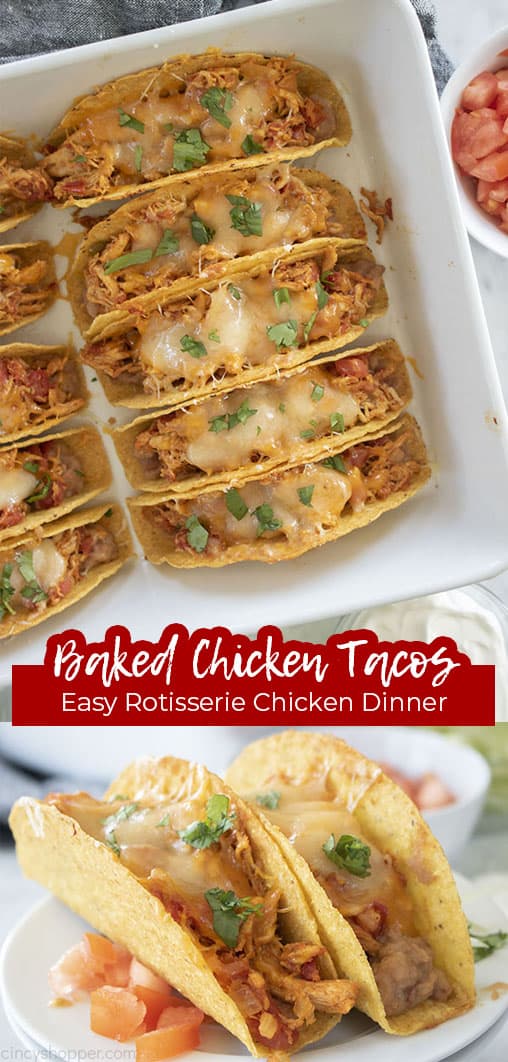 Baked Chicken Tacos Easy Rotisserie Chicken Dinner