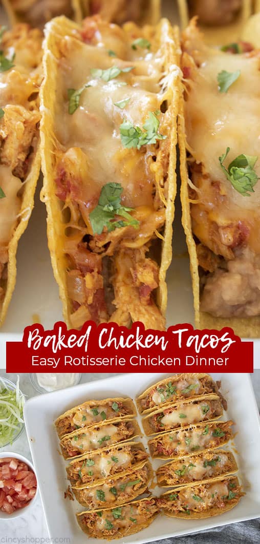 Baked Chicken Tacos Easy Rotisserie Chicken Dinner