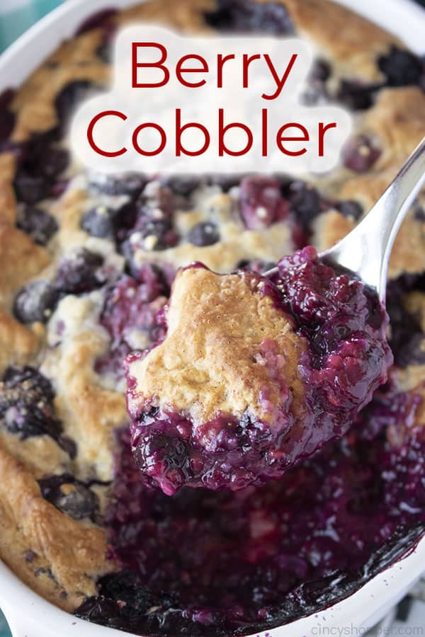 Text on image Berry Cobbler
