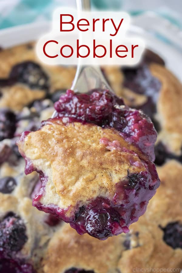 Text on image Berry Cobbler