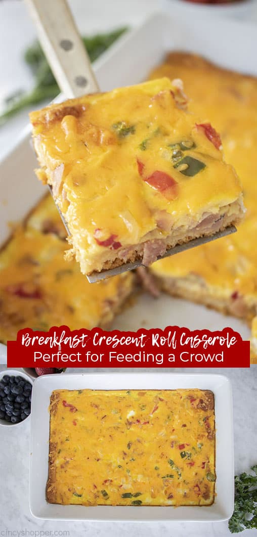 Long Pin Breakfast Crescent Roll Casserole Perfect for Feeding a Crowd