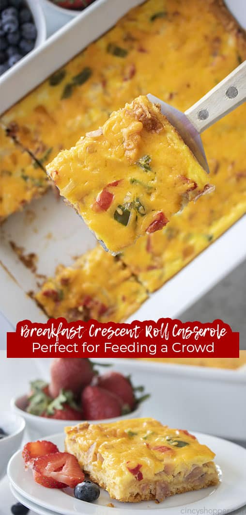 Long Pin Breakfast Crescent Roll Casserole Perfect for Feeding a Crowd