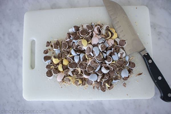 Chopped mini Cadbury eggs