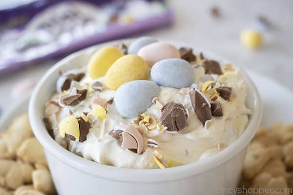 Bowl with mini Cadbury Egg Easter Dip