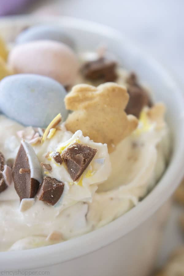 Graham cracker in mini egg dip