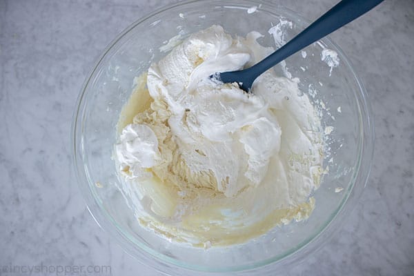 Cool Whip added to sugar mixture