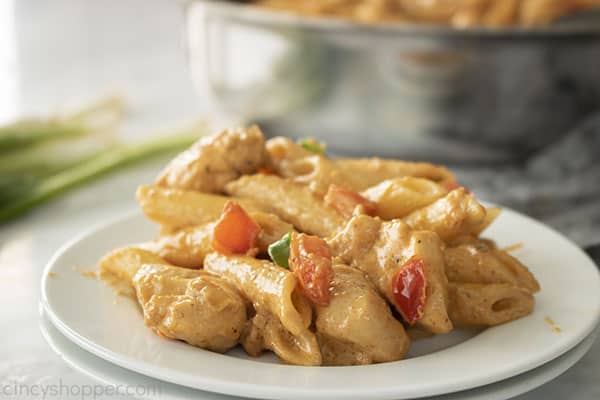 Cajun Alfredo with chicken and pasta