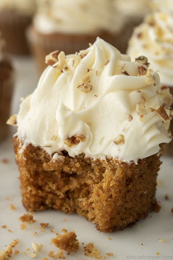Bit Carrot Cake Cupcake with frosting