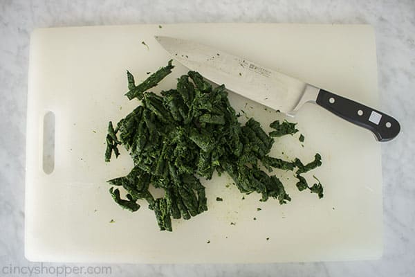 Chopped spinach